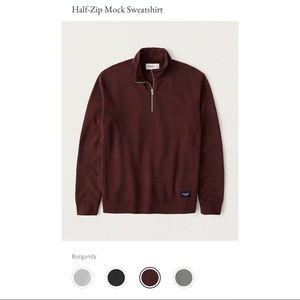 *NEW* Abercrombie Half-Zip Mock Sweatshirt